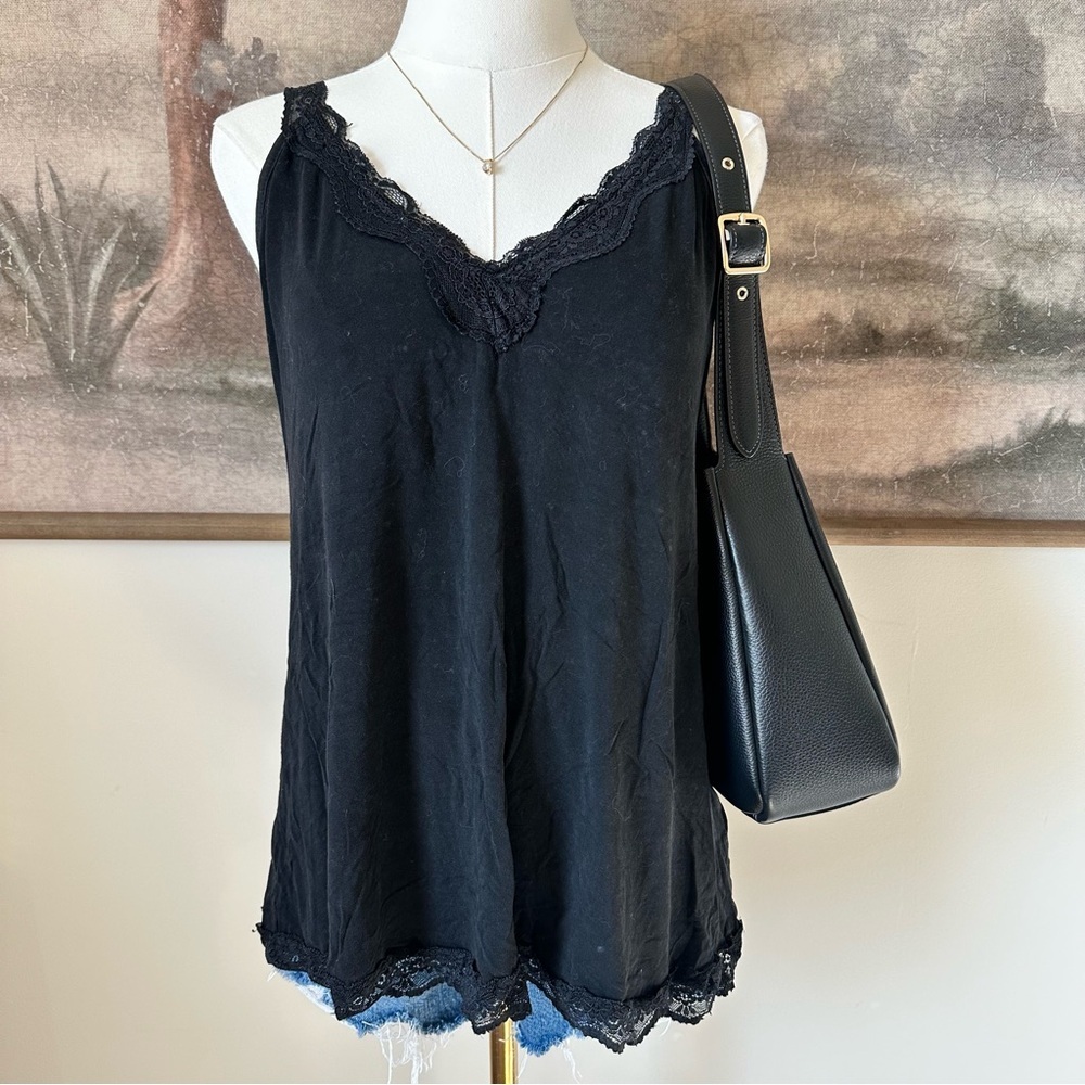 Altar'd State Black Lace Camisole Top